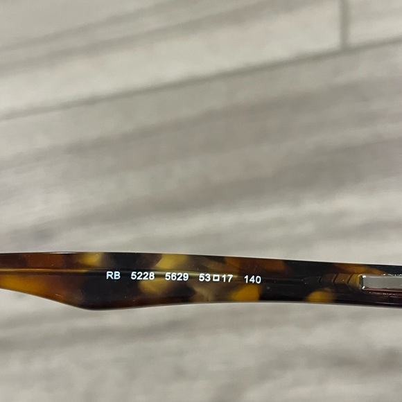 Ray-Ban RB5228 5629 Gray Brown Tortoise Eyeglasses Frame 53-17-140 FRAMES ONLY - Picture 6 of 8